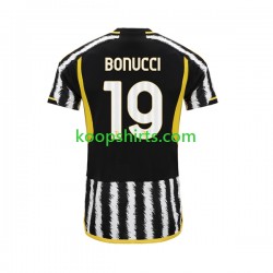 Juventus Thuis Tenue Heren Voetbalshirts Leonardo Bonucci 19 2023-2024 Korte Mouwen