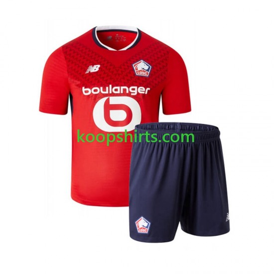 LOSC Lille Thuis Tenue Kinder Voetbalshirts 2024-2025 Korte Mouwen LOSC Lille Thuis Tenue Kinder Voetbalshirts 2024-2025 Korte Mouwen