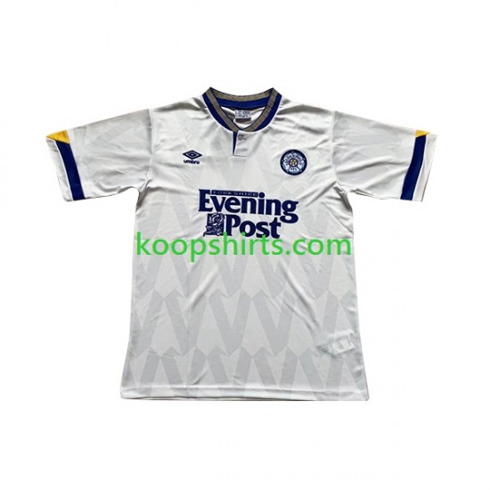 Leeds United Retro Thuis Tenue Heren Voetbalshirts 1991-1992 Korte Mouwen Leeds United Retro Thuis Tenue Heren Voetbalshirts 1991-1992 Korte Mouwen
