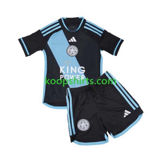 Leicester City Uit Tenue Kinder Voetbalshirts 2023-2024 Korte Mouwen Leicester City Uit Tenue Kinder Voetbalshirts 2023-2024 Korte Mouwen