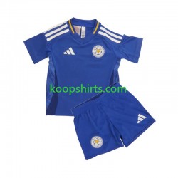 Leicester City Thuis Tenue Kinder Voetbalshirts 2024-2025 Korte Mouwen