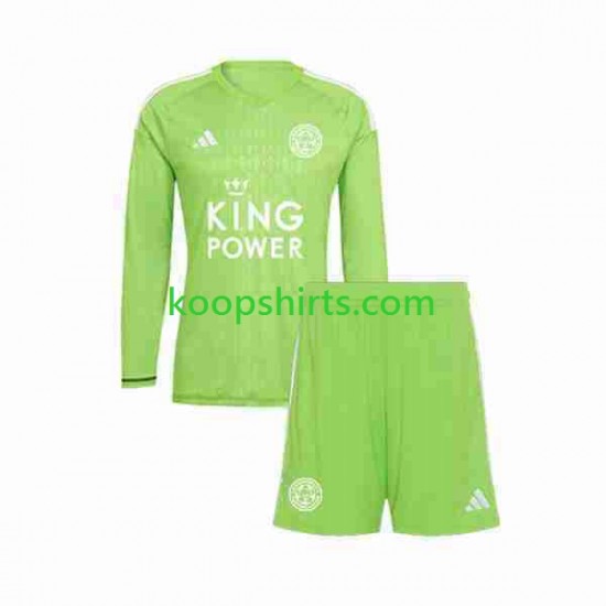 Leicester City Doelman Uit Tenue Kinder Voetbalshirts 2023-2024 Lange Mouwen Leicester City Doelman Uit Tenue Kinder Voetbalshirts 2023-2024 Lange Mouwen