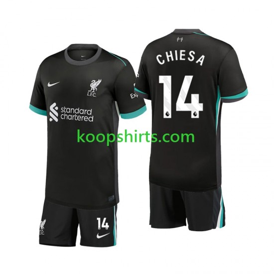 Liverpool Uit Tenue Kinder Voetbalshirts Chiesa 14 2024-2025 Korte Mouwen Liverpool Uit Tenue Kinder Voetbalshirts Chiesa 14 2024-2025 Korte Mouwen