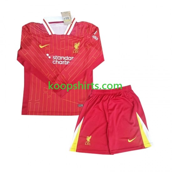 Liverpool Thuis Tenue Kinder Voetbalshirts 2024-2025 Lange Mouwen Liverpool Thuis Tenue Kinder Voetbalshirts 2024-2025 Lange Mouwen