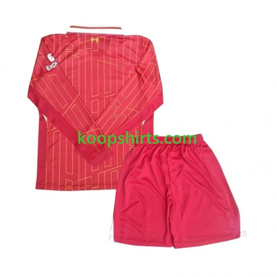 Liverpool Thuis Tenue Kinder Voetbalshirts 2024-2025 Lange Mouwen