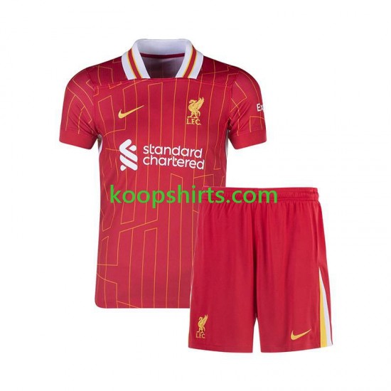 Liverpool Thuis Rood Tenue Kinder Voetbalshirts 2024-2025 Korte Mouwen Liverpool Thuis Rood Tenue Kinder Voetbalshirts 2024-2025 Korte Mouwen