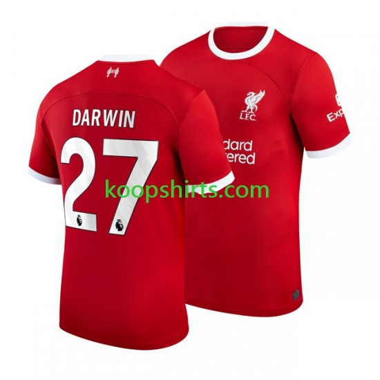 Liverpool Thuis Tenue Heren Voetbalshirts Darwin Nunez 27 2023-2024 Korte Mouwen Liverpool Thuis Tenue Heren Voetbalshirts Darwin Nunez 27 2023-2024 Korte Mouwen