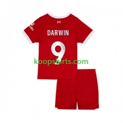 Liverpool Thuis Tenue Kinder Voetbalshirts Darwin Nunez 9 2023-2024 Korte Mouwen