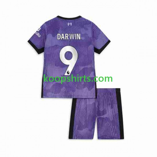 Liverpool Derde Tenue Kinder Voetbalshirts Darwin Nunez 9 2023-2024 Korte Mouwen Liverpool Derde Tenue Kinder Voetbalshirts Darwin Nunez 9 2023-2024 Korte Mouwen