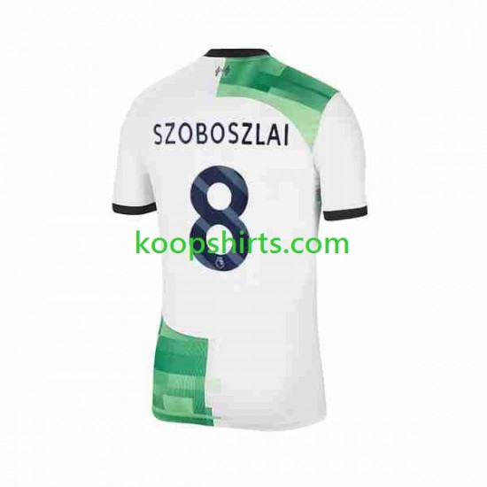 Liverpool Uit Tenue Heren Voetbalshirts Dominik Szoboszlai 8 2023-2024 Korte Mouwen Liverpool Uit Tenue Heren Voetbalshirts Dominik Szoboszlai 8 2023-2024 Korte Mouwen