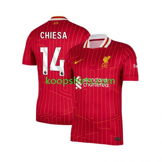 Liverpool Thuis Tenue Heren Voetbalshirts Federico Chiesa 14 2024-2025 Korte Mouwen Liverpool Thuis Tenue Heren Voetbalshirts Federico Chiesa 14 2024-2025 Korte Mouwen