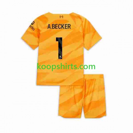 Liverpool Doelman Derde Tenue Kinder Voetbalshirts A Becker 1 2023-2024 Korte Mouwen Liverpool Doelman Derde Tenue Kinder Voetbalshirts A Becker 1 2023-2024 Korte Mouwen