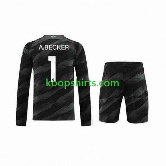 Liverpool Doelman Uit Tenue Kinder Voetbalshirts A.Becker 1 2023-2024 Lange Mouwen Liverpool Doelman Uit Tenue Kinder Voetbalshirts A.Becker 1 2023-2024 Lange Mouwen