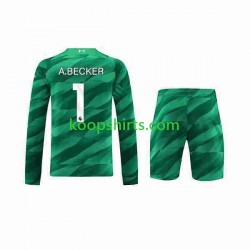 Liverpool Doelman Thuis Tenue Kinder Voetbalshirts A.Becker 1 2023-2024 Lange Mouwen
