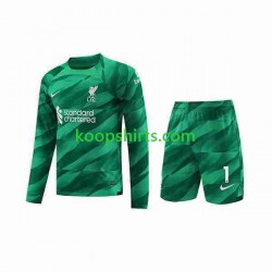 Liverpool Doelman Thuis Tenue Kinder Voetbalshirts A.Becker 1 2023-2024 Lange Mouwen