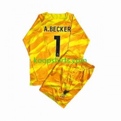 Liverpool Doelman Derde Tenue Kinder Voetbalshirts A.Becker 1 2023-2024 Lange Mouwen