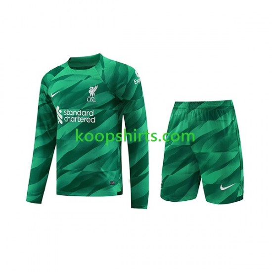 Liverpool Doelman Thuis Tenue Kinder Voetbalshirts 2023-2024 Lange Mouwen Liverpool Doelman Thuis Tenue Kinder Voetbalshirts 2023-2024 Lange Mouwen