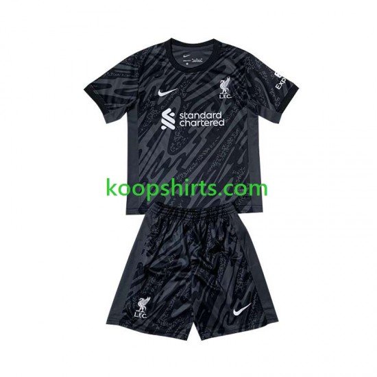 Liverpool Doelman Thuis Zwart Tenue Kinder Voetbalshirts 2024-2025 Korte Mouwen Liverpool Doelman Thuis Zwart Tenue Kinder Voetbalshirts 2024-2025 Korte Mouwen
