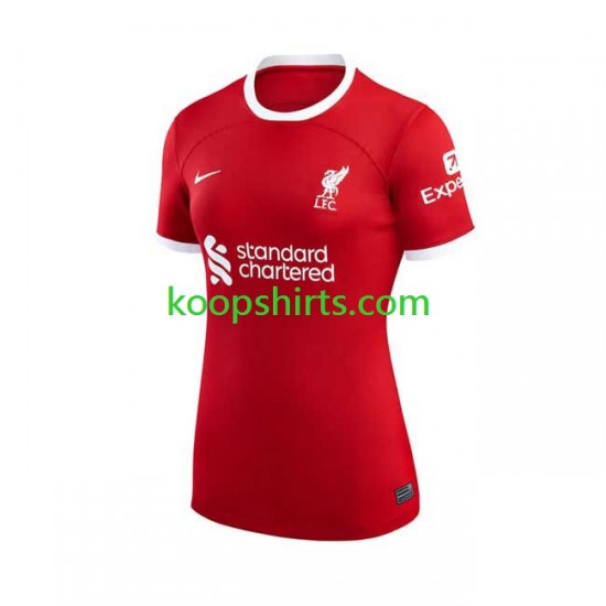 Liverpool Thuis Tenue Dames Voetbalshirts 2023-2024 Korte Mouwen Liverpool Thuis Tenue Dames Voetbalshirts 2023-2024 Korte Mouwen