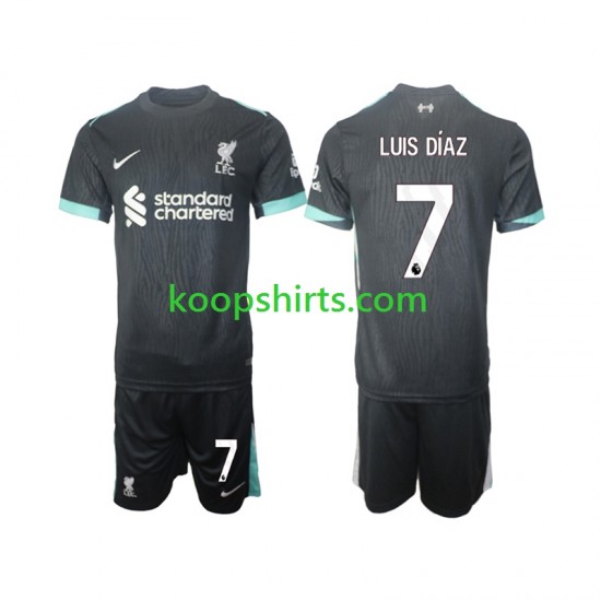 Liverpool Uit Tenue Kinder Voetbalshirts Luis Diaz 7 2024-2025 Korte Mouwen Liverpool Uit Tenue Kinder Voetbalshirts Luis Diaz 7 2024-2025 Korte Mouwen