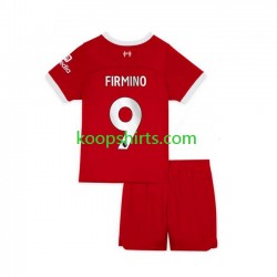 Liverpool Thuis Tenue Kinder Voetbalshirts Roberto Firmino 9 2023-2024 Korte Mouwen