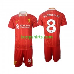 Liverpool Thuis Tenue Kinder Voetbalshirts Szoboszlai 8 2024-2025 Korte Mouwen
