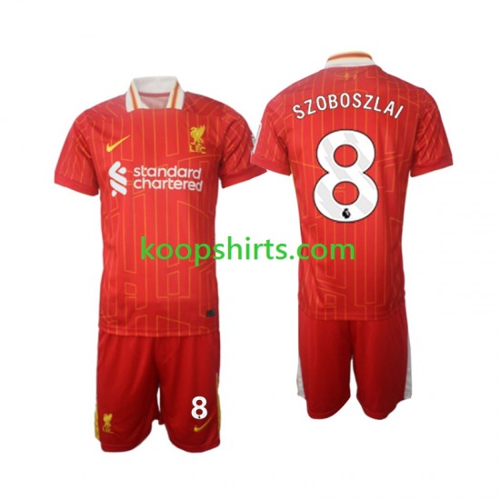 Liverpool Thuis Tenue Kinder Voetbalshirts Szoboszlai 8 2024-2025 Korte Mouwen Liverpool Thuis Tenue Kinder Voetbalshirts Szoboszlai 8 2024-2025 Korte Mouwen