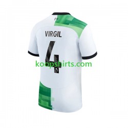 Liverpool Uit Tenue Heren Voetbalshirts Virgil van Dijk 4 2023-2024 Korte Mouwen