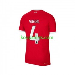 Liverpool Thuis Tenue Heren Voetbalshirts Virgil van Dijk 4 2023-2024 Korte Mouwen