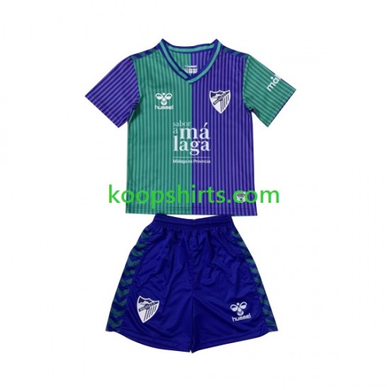 Málaga CF Uit Tenue Kinder Voetbalshirts 2023-2024 Korte Mouwen Málaga CF Uit Tenue Kinder Voetbalshirts 2023-2024 Korte Mouwen
