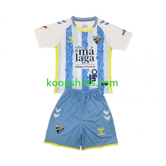 Málaga CF Thuis Tenue Kinder Voetbalshirts 2024-2025 Korte Mouwen Málaga CF Thuis Tenue Kinder Voetbalshirts 2024-2025 Korte Mouwen