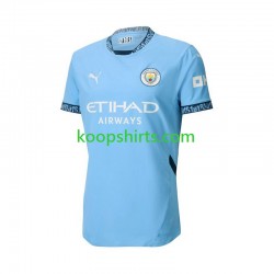 Manchester City Thuis Blauw Tenue Heren Voetbalshirts 2024-2025 Korte Mouwen