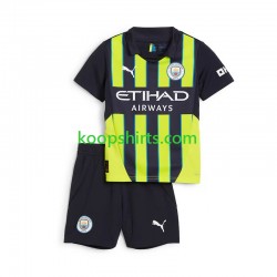 Manchester City Uit Tenue Kinder Voetbalshirts 2024-2025 Korte Mouwen