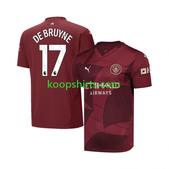 Manchester City Derde Tenue Heren Voetbalshirts DE BRUYNE 17 2024-2025 Korte Mouwen Manchester City Derde Tenue Heren Voetbalshirts DE BRUYNE 17 2024-2025 Korte Mouwen