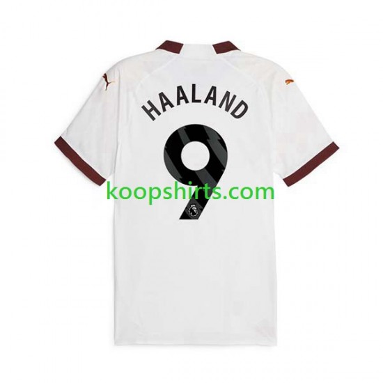 Manchester City Uit Tenue Heren Voetbalshirts Erling Haaland 9 2023-2024 Korte Mouwen Manchester City Uit Tenue Heren Voetbalshirts Erling Haaland 9 2023-2024 Korte Mouwen