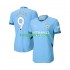 Manchester City Thuis Blauw Tenue Heren Voetbalshirts Erling Haaland 9 2024-2025 Korte Mouwen