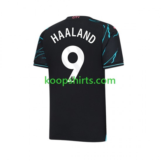 Manchester City Derde Tenue Heren Voetbalshirts Erling Haaland 9 2023-2024 Korte Mouwen Manchester City Derde Tenue Heren Voetbalshirts Erling Haaland 9 2023-2024 Korte Mouwen