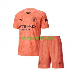 Manchester City Doelman Uit Tenue Kinder Voetbalshirts 2024-2025 Korte Mouwen