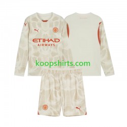 Manchester City Doelman Derde Tenue Kinder Voetbalshirts 2024-2025 Lange Mouwen