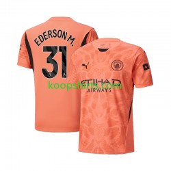 Manchester City Doelman Uit Tenue Heren Voetbalshirts Ederson Moraes 31 2024-2025 Korte Mouwen