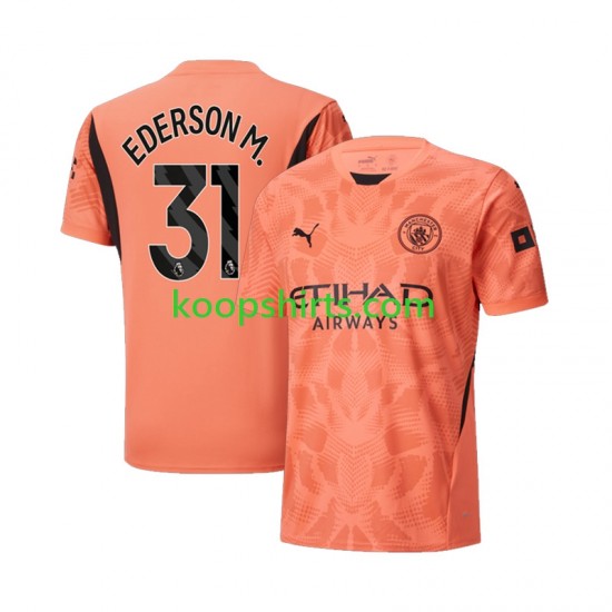 Manchester City Doelman Uit Tenue Heren Voetbalshirts Ederson Moraes 31 2024-2025 Korte Mouwen Manchester City Doelman Uit Tenue Heren Voetbalshirts Ederson Moraes 31 2024-2025 Korte Mouwen