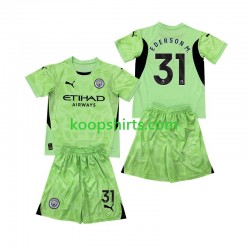 Manchester City Doelman Vierde Tenue Kinder Voetbalshirts Ederson Moraes 31 2 2024-2025 Korte Mouwen