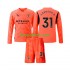 Manchester City Doelman Uit Tenue Kinder Voetbalshirts Ederson Moraes 31 2024-2025 Lange Mouwen