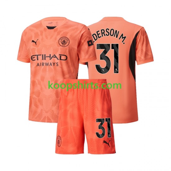 Manchester City Doelman Uit Tenue Kinder Voetbalshirts Ederson Moraes 31 2024-2025 Korte Mouwen Manchester City Doelman Uit Tenue Kinder Voetbalshirts Ederson Moraes 31 2024-2025 Korte Mouwen