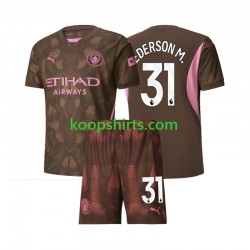 Manchester City Doelman Thuis Tenue Kinder Voetbalshirts Ederson Moraes 31 2024-2025 Korte Mouwen