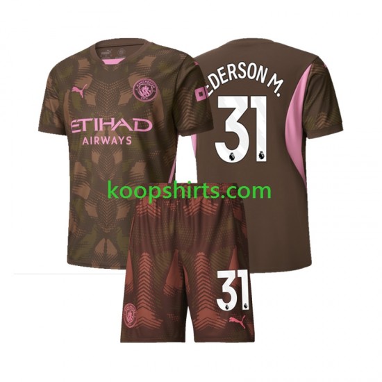 Manchester City Doelman Thuis Tenue Kinder Voetbalshirts Ederson Moraes 31 2024-2025 Korte Mouwen Manchester City Doelman Thuis Tenue Kinder Voetbalshirts Ederson Moraes 31 2024-2025 Korte Mouwen