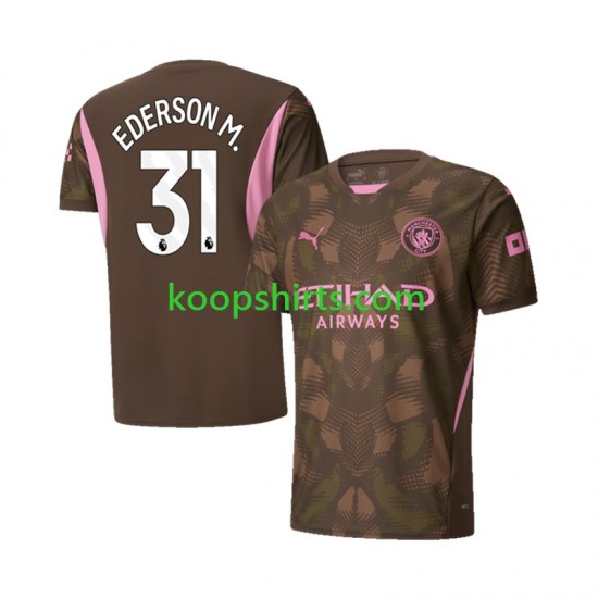 Manchester City Doelman Thuis Tenue Heren Voetbalshirts Ederson Moraes 31 2024-2025 Korte Mouwen Manchester City Doelman Thuis Tenue Heren Voetbalshirts Ederson Moraes 31 2024-2025 Korte Mouwen