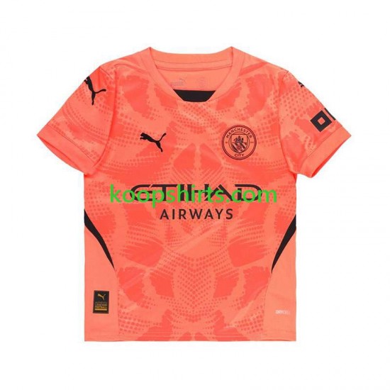 Manchester City Doelman Uit Oranje Tenue Heren Voetbalshirts 2024-2025 Korte Mouwen Manchester City Doelman Uit Oranje Tenue Heren Voetbalshirts 2024-2025 Korte Mouwen