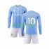 Manchester City Thuis Tenue Kinder Voetbalshirts Grealish 10 2023-2024 Lange Mouwen