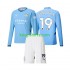 Manchester City Thuis Tenue Kinder Voetbalshirts Gundogan 19 2024-2025 Lange Mouwen